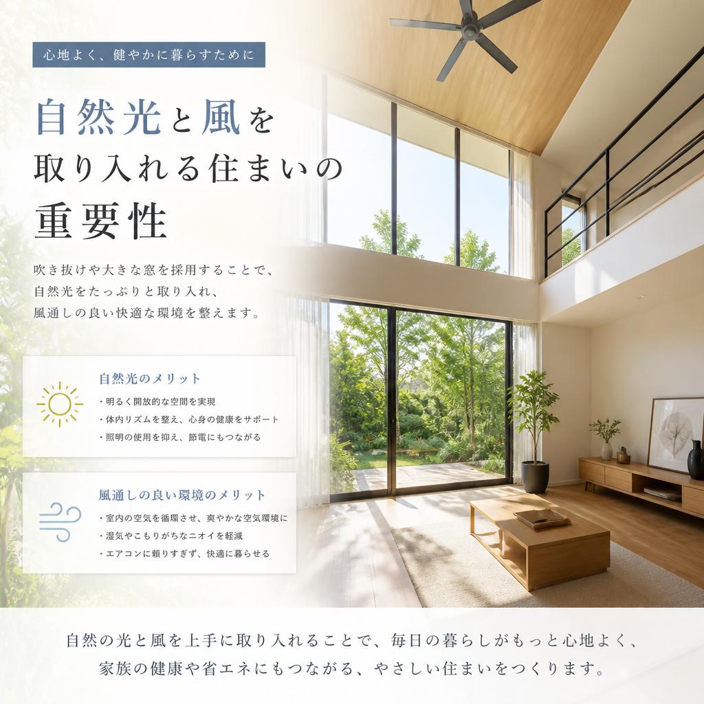 自然光と風通しの良さ